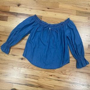Active USA | Denim Off the Shoulder Shirt